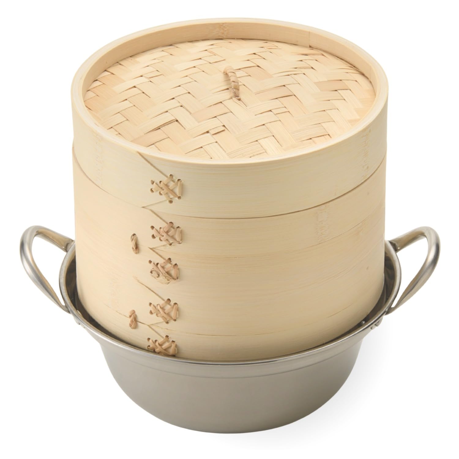 Amazon | ハイスト 竹せいろ 21cm 2段 専用ステンレス鍋セット ガス/IH